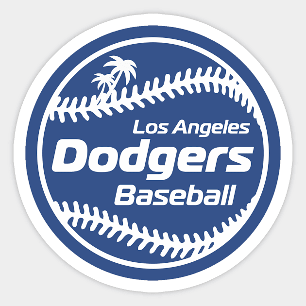 Dodgers 80s Retro Ball Sticker by Throwzack